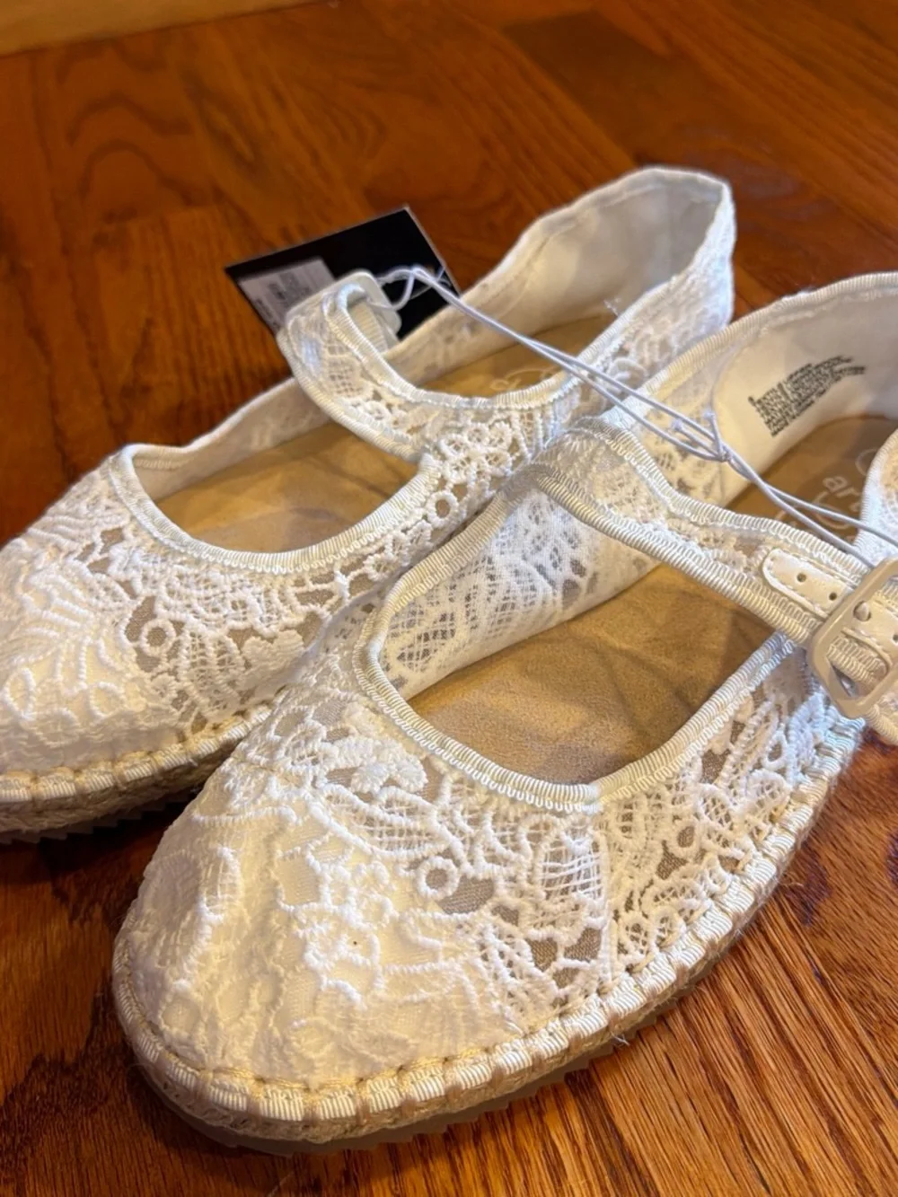 art class White Lace Mary Jane Dress Shoes with Buckle